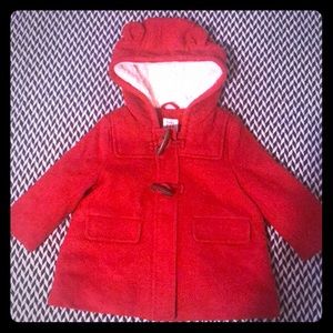 EUC GAP Girls Red winter coat 6-12 months